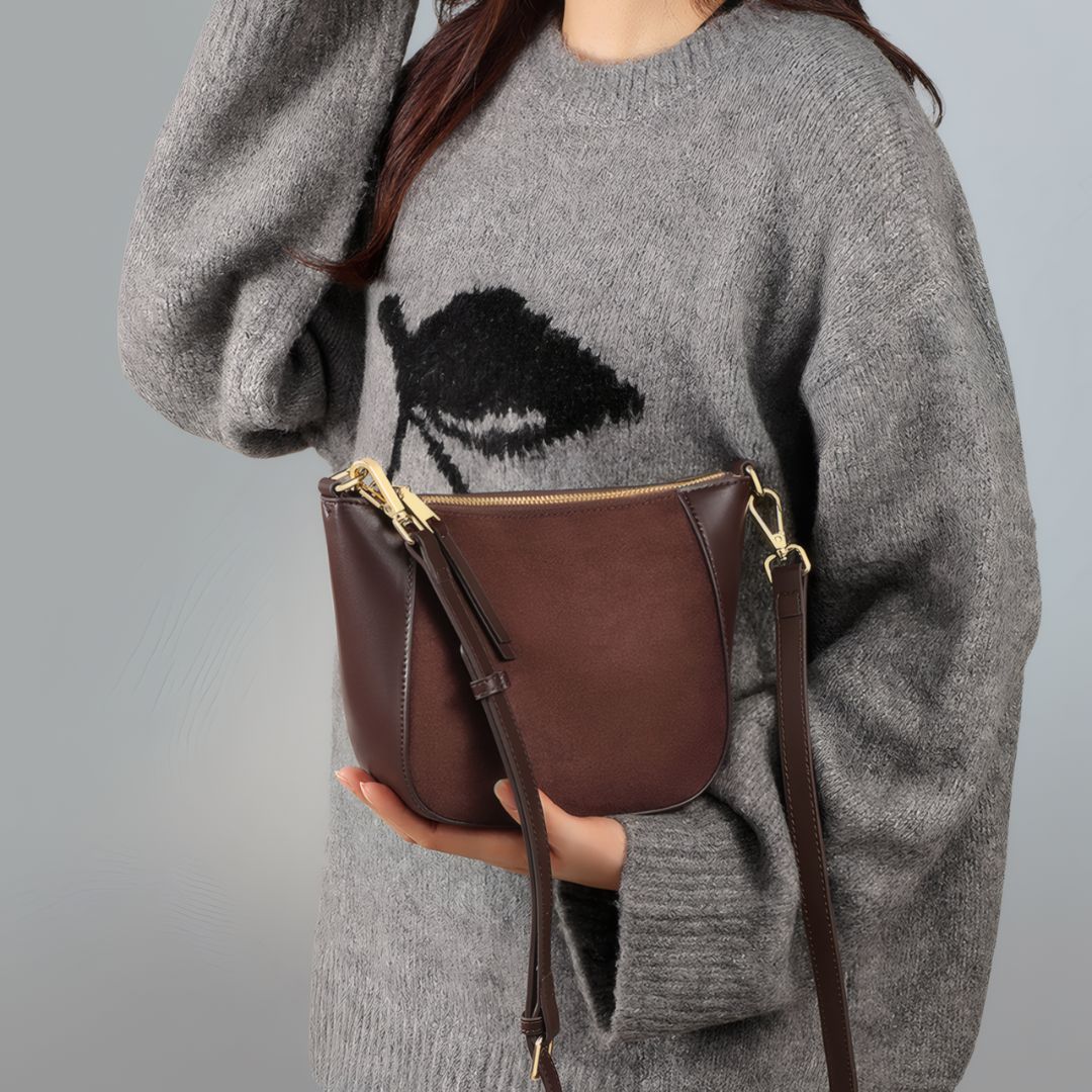 Plume Suede Crossbody Bag