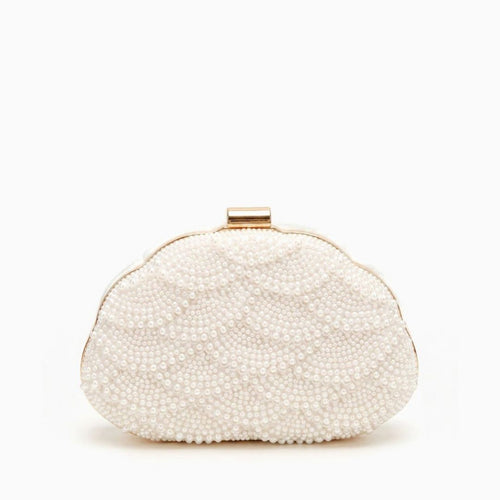 Celestine Pearl Clutch