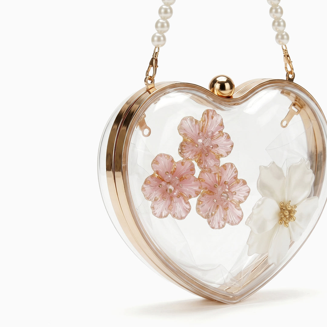 Amara Heart Floral Clutch
