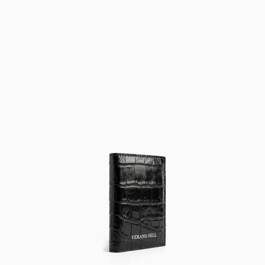 Croc-Embossed Bifold Wallet