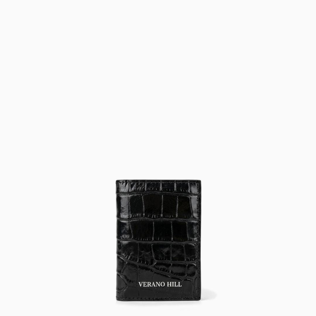 Croc-Embossed Bifold Wallet
